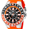 Invicta Aviator 52mm Black Dial Orange Silicone Strap Quartz Watch