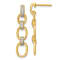 14K Yellow Gold Lab Grown Diamond SI1/SI2, G H I, Fancy Link Post Dangle Earrings