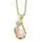 10k Yellow Gold  12k Rose Gold and 12k Green Gold Accent FWC Pearl
Pendant  18.25 Inch Chain