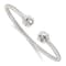 Sterling Silver Textured Love Knot Cuff Bracelet