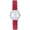 Coach Women's Audrey Green Dial, Red Leather Strap Watch