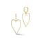 Rachel Zoe CZ Open Heart Charm Dangle Earrings in 14K Gold Over Sterling Silver