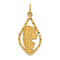 14k Yellow Gold Diamond-Cut and Brushed Blessed Mary Pendant