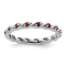 Sterling Silver Stackable Expressions Garnet Ring 0.35ctw