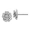 Rhodium Over 14k White Gold 11mm Textured I2/I-J Diamond Stud Earrings