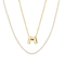 CZ Initial M Tennis Necklace And Pendant Set In 14K Gold Over Brass 4.05ctw