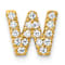 10k Yellow Gold 0.176 cttw Diamond Letter W Initial Charm