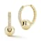 Rachel Zoe CZ Pave Hoop and Ball Dangle Earrings in 14K Gold Over
Sterling Silver