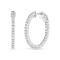 1.00ctw Diamond Hoop Earrings in 14k White Gold