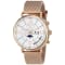 Christian Van Sant Men's Somptueuse LTD White Dial, Rose Stainless Steel
mesh Watch