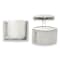 Stainless Steel Polished CZ Cuff Links