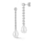 Rachel Zoe Freshwater Pearl CZ Tennis Drop Earrings in Rhodium Over
Sterling Silver