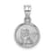 Rhodium Over 14k White Gold Satin Angel Coin Charm