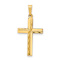 14k Yellow Gold Diamond-Cut Cross Pendant