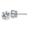 Rhodium Over 14K White Gold 3ct. 7.5mm Round G H I True Light Moissanite Earrings