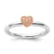 14K Rose Gold Over Sterling Silver Stackable Expressions Diamond Heart
Ring 0.005ctw