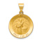14k Yellow Gold Polished and Satin Saint Gerard Medal Pendant