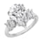 White Cubic Zirconia Platinum Over Sterling Silver Ring 10.92ctw
