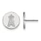 Rhodium Over Sterling Silver MLB LogoArt Los Angeles Angels Post Earrings