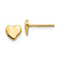 14k Yellow Gold 6mm Heart Stud Earrings