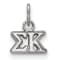Rhodium Over Sterling Silver LogoArt Sigma Kappa Extra Small Pendant