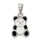 Sterling Silver Enamel Panda Pendant