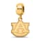 14K Yellow Gold Over Sterling Silver LogoArt Auburn University Small
Dangle Bead