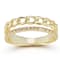 Sterling Statements 14K Yellow Gold Over Sterling Silver Stacked CZ Curb Ring