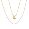 CZ Initial K Tennis Necklace And Pendant Set In 14K Gold Over Brass 4.05ctw
