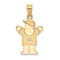 14k Yellow Gold Satin Diamond Kid with Hat Pendant