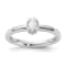 Sterling Silver Stackable Expressions Lab Created Opal Ring 0.09ctw
