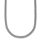 Rhodium Over Sterling Silver 4.5mm Popcorn Mesh 24 Inch Chain