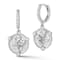Sterling Statements Rhodium Over Sterling Silver Cubic Zirconia Rose
Charm Earrings