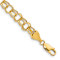 14k Yellow Gold Diamond-Cut 7.5mm Double Link Charm Bracelet