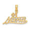 10K Yellow Gold Textured Number 1 NANA Script Charm
