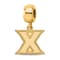 14K Yellow Gold Over Sterling Silver LogoArt Xavier University Small
Dangle Bead