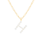 Letter H Initial Cultured Freshwater Pearl 18K Gold Over Sterling Silver
Pendant With  18" Chain