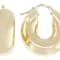 Chunky Tube Hoop Earrings In 18K Gold Over Bronze