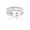 Round and Baguette White Topaz Sterling Silver Eternity Band Ring, 2.60ctw