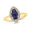 1.37ctw Sapphire and Diamond Ring in 14k Yellow Gold
