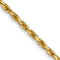 14k Yellow Gold 1.3mm Solid Diamond-Cut Rope 16 Inch Chain