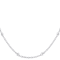 Cable Station Chain Necklace In Sterling Silver