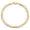14K Yellow Gold 4mm Flat Figaro Chain Bracelet