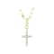 CZ Cross Pendant In 18K Gold Over Sterling Silver 0.13ctw