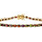 Black Opal Oval Tennis Bracelet In 18K Gold Over Sterling Silver 7.37ctw
