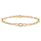 14K Yellow Gold Diamond-cut Paperclip Link 7.25-inch Bracelet
