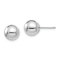 Rhodium Over 14k White Gold Polished 8mm Ball Stud Earrings