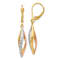 14k Tri-color Gold Diamond-Cut Dangle Earrings