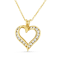 0.40ctw Diamond Heart Pendant with chain in 14k Yellow Gold