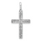 Rhodium Over 14k White Gold Diamond Cross Pendant